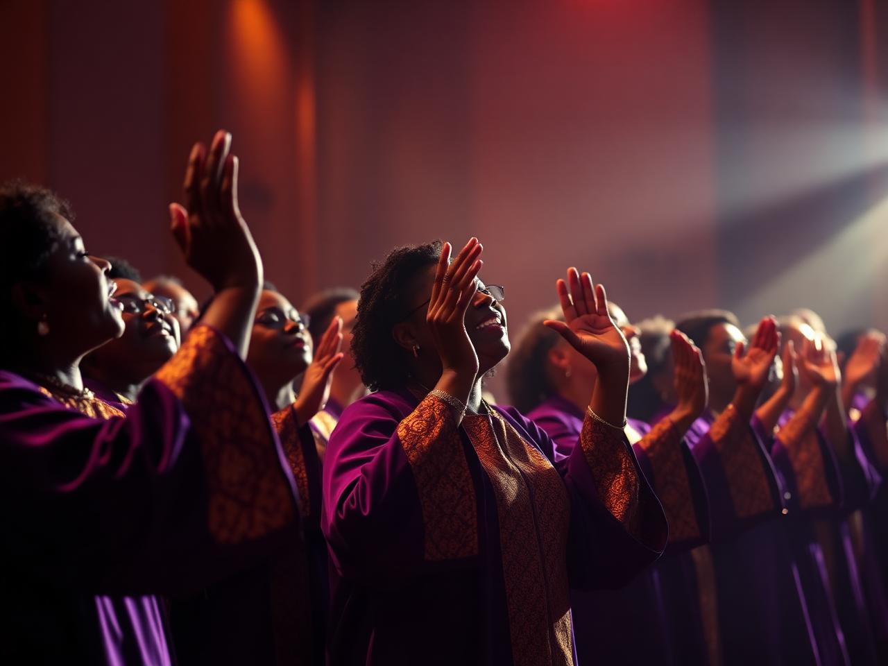 Choir worshipping